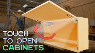 Building TOUCHTOOPEN Kitchen Cabinets with NO HANDLES!