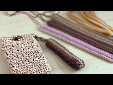 코바늘 새우뜨기를 응용한 가방끈 뜨기, 코바늘 핸드폰 스트랩, Crochet Strap Romanian Cord