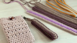 코바늘 새우뜨기를 응용한 가방끈 뜨기, 코바늘 핸드폰 스트랩, Crochet Strap Romanian Cord