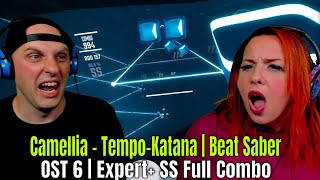 Camellia - Tempo-Katana | Beat Saber OST 6 | Expert  SS Full Combo | THE WOLF HUNTERZ REACTIONS