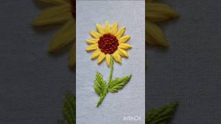 #shorts#short feed#viral#trending#sunflower 🌻 hand embroidery design