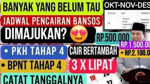 UPDATE INFO PENCAIRAN PKH BPNT TAHAP 4 KPM YG SUDAH CAIR BISA GEMBIRA AKAN CAIR 3X LIPAT KPM INI