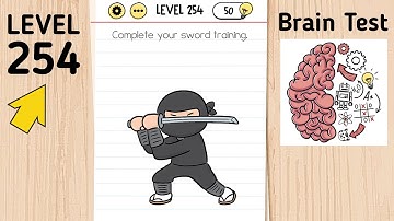 Brain Test Level 254 Complete Your Sword Training.