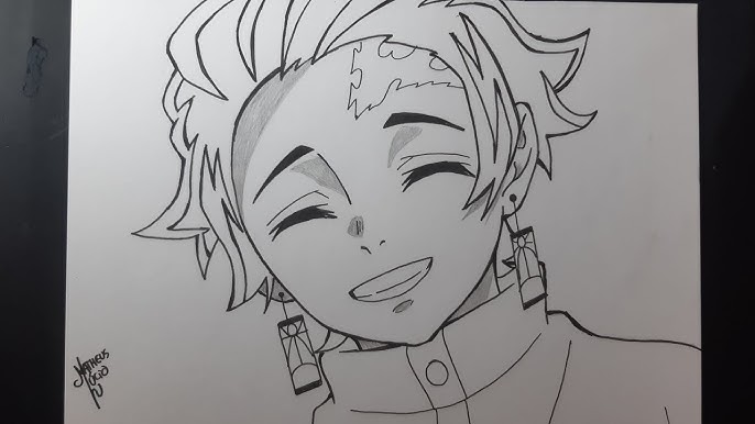 Desenhando o Tanjiro Oni ( Kimetsu no Yaiba) 