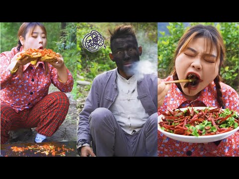 Spicy Fish and Beef with Chili | TikTok Funny Video | Eating Spicy Food | Queen of Peppers Erya