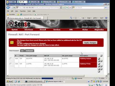 Video Publishing WEB, FTP trên PFsense - youtube