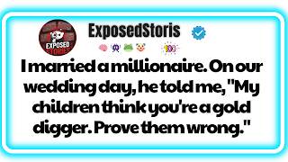 Details I Married a Millionaire  On our Wedding day, he Told me, “My Children Think you’re a Gold Digger Guide