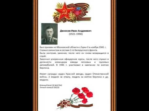 История моей семьи в годы ВОВ - Потапов Иван 1Д класс