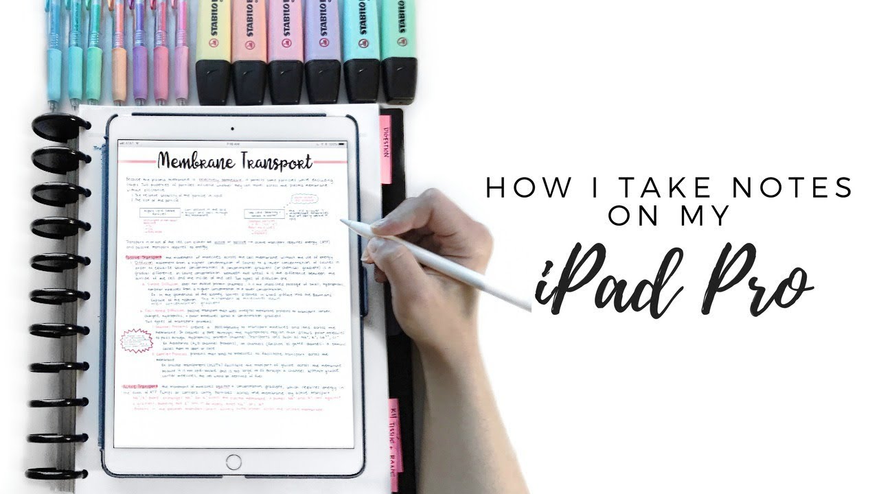 HOW I TAKE NOTES ON MY IPAD PRO 10.5 | GoodNotes, Printing ...