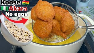 No Stress/No Peeled Beans/how to prepare the authentic Ghanaian koose/easy but perfect akara recipe