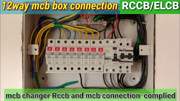 12way mcb box connection ll ac circuit normal load power load mcb circuit full connection a to z ll