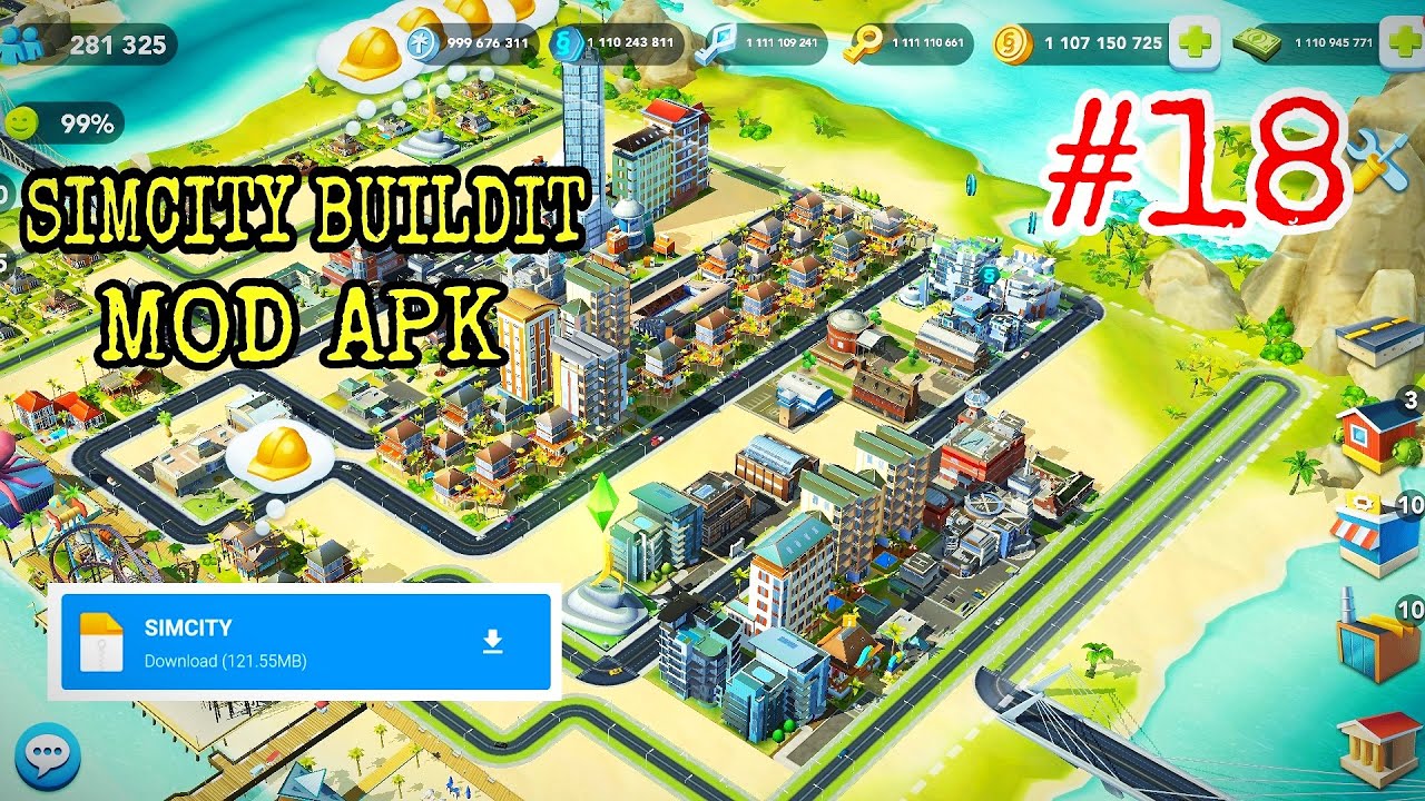 SimCity Mod APk Gameplay #18 Sunny Isles Map Unlimited cash, coins ...