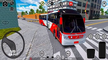 Proton Bus Simulator Urbano - Volvo Neobus Articulated Bus Mod - Android Gameplay