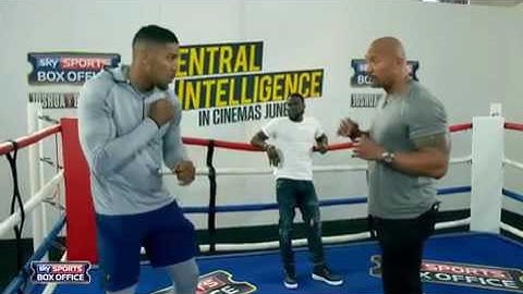 ANTHONY JOSHUA THE ROCK AND KEVIN HART