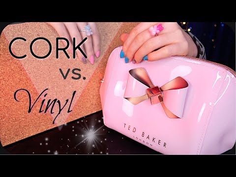 ASMR Cork vs. Vinyl Triggers 🩵 (NO TALKING) Textured Scratching, Addictive Tapping, Bassy & Crisp 4K