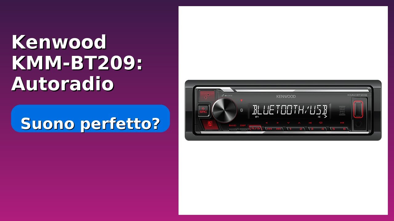 Kenwood KMM-125 1DIN Médias Receiver Zwart avec USB Kenwood KMM-125 1DIN Médias Receiver Zwart avec USB