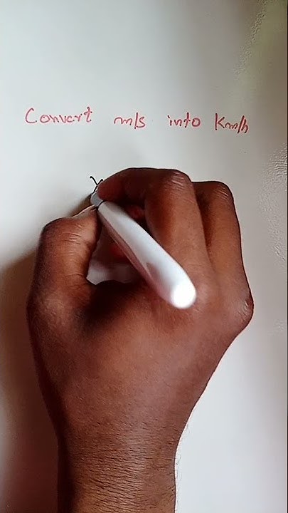 how-to-convert-m-s-into-km-h-youtube
