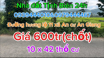 Tập 312 nền hương lộ 11 xã An Cư An Giang 10 x 42 thổ cư giá 600tr 