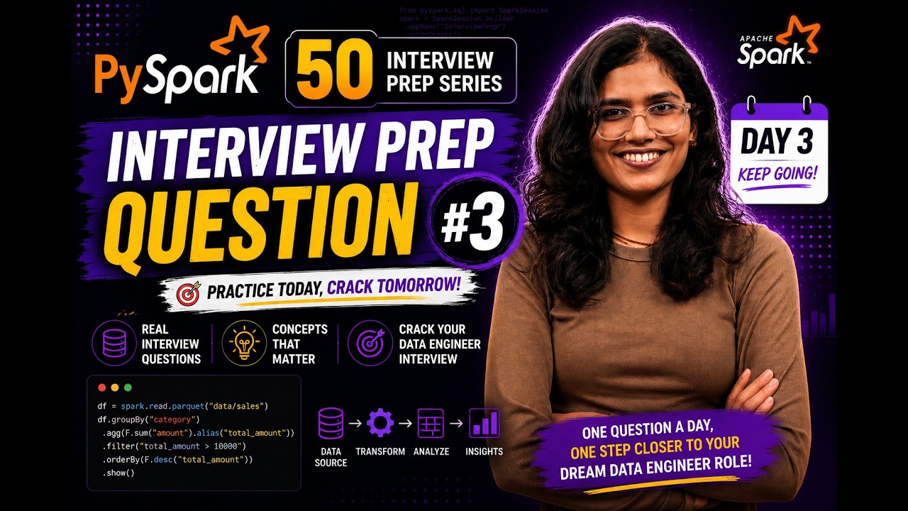 PySpark Interview Questions for Data Engineers | Question #3 | PySpark ...