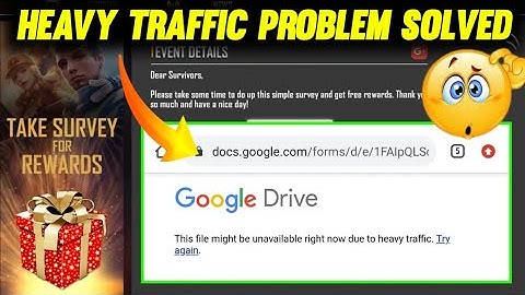 TAKE SURVEY FOR REWARD PROBLEM SOLVED / HEAVY TRAFFIC TRY AGAIN PROBLEM SOLVED