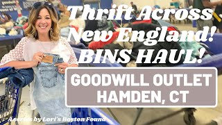 Connecticut GOODWILL OUTLET Thrift With Me & HAUL! Thrift Across New England Series Bins Edition!