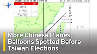 More Chinese Planes, Balloons Spotted in Final Days Before Taiwan Elections | TaiwanPlus News