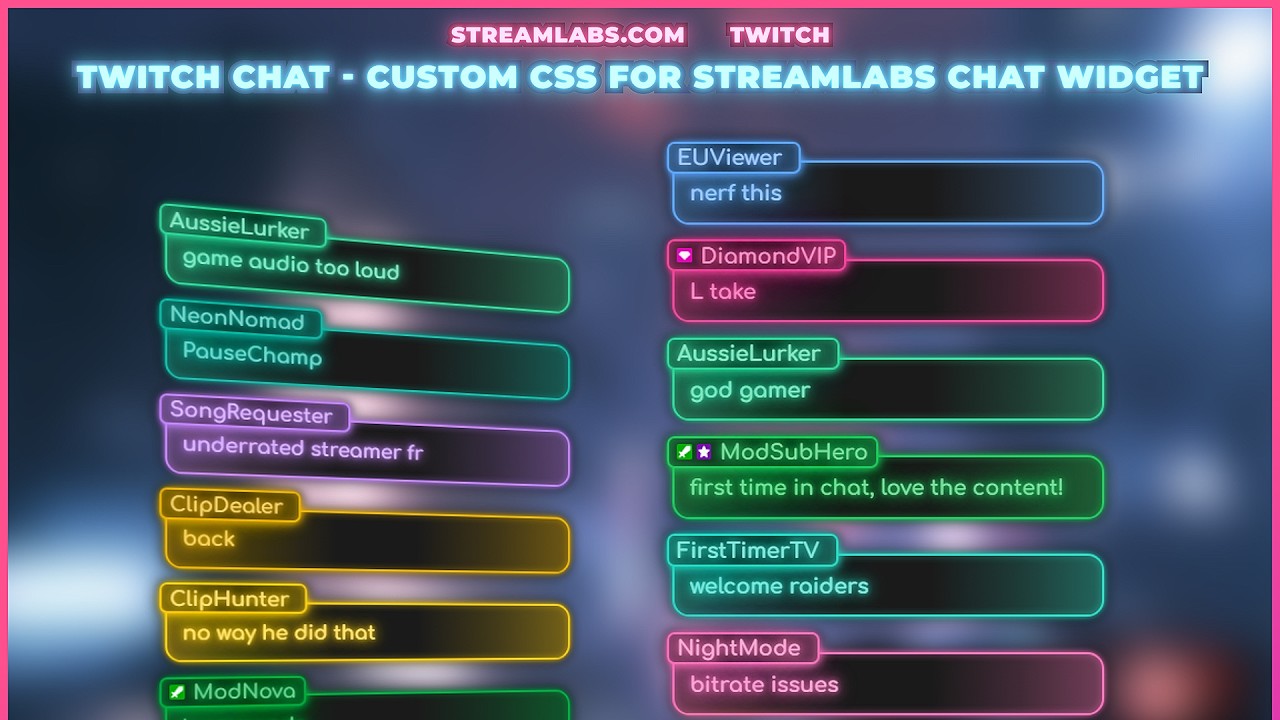 How to Install a Glowing Minimalist Chat Widget on Twitch (Streamlabs ...