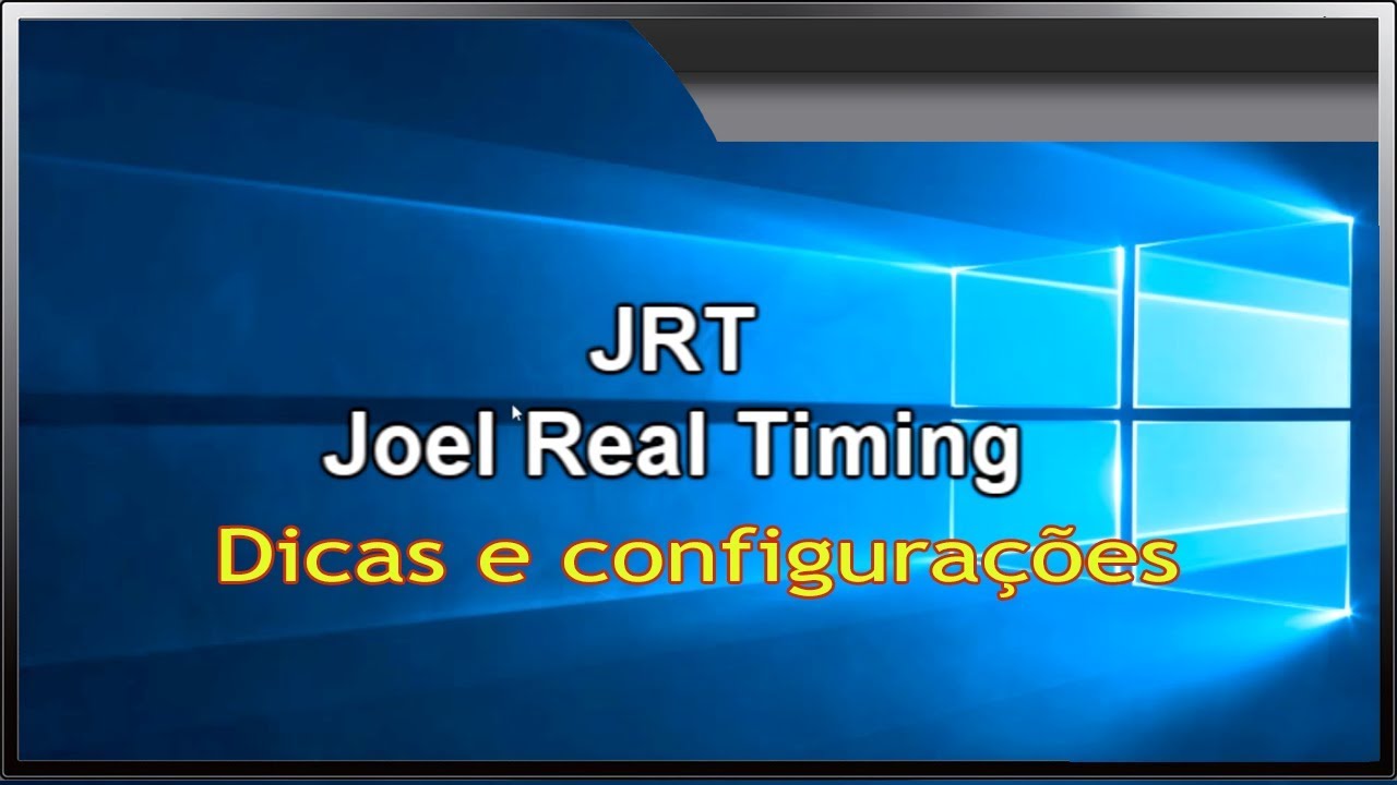Tutorial JRT - Joel Real Timing - dicas e configurações - YouTube