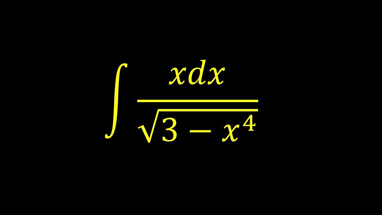 Integral Of X sqrt 3 x 4 Integral Example YouTube