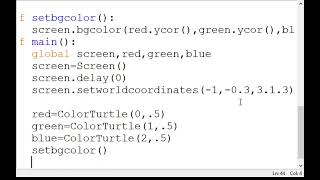 A Python 3 program that displays a window of a colour mixer