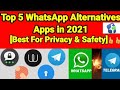 Top 5 WhatsApp Alternatives in 2021 [Best For Privacy &amp; Safety]  | Explained tamil | RJ Siddharth
