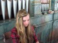 12 year old girl plays on the church organ, a great  hymn...