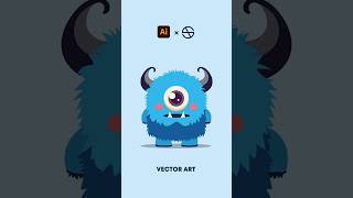 Cute & easy vector character #adobeillustrator #vector #shorts