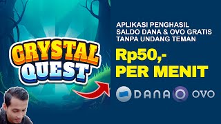 💵 CRYSTAL QUEST APLIKASI PENGHASIL SALDO DANA DAN OVO GRATIS TANPA UNDANG TEMAN TERBUKTI MEMBAYAR screenshot 3