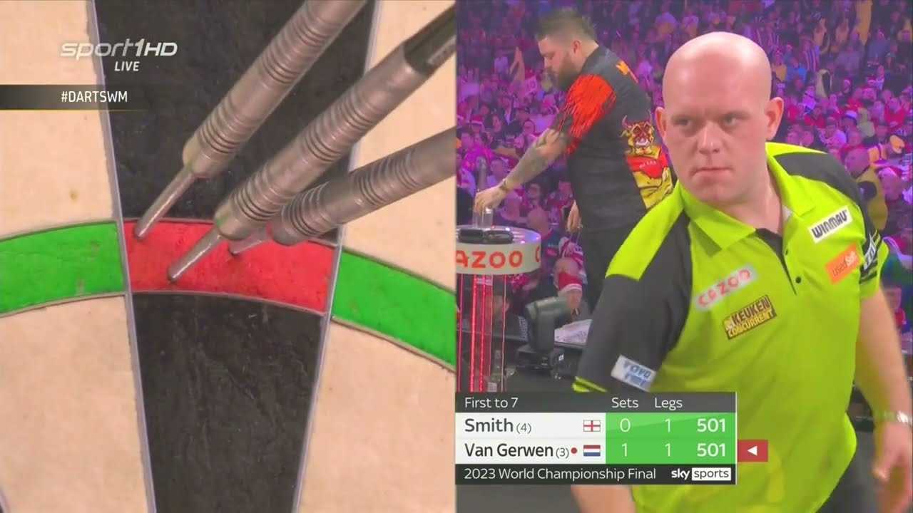 Das beste Leg aller Zeiten - 17 perfekte Darts in 1 Minute - Michael SmithMvG WM Finale 2023