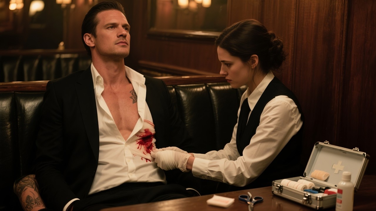 The Waitress Stitched His Fatal Wound — The Mafia Boss Swore the Trembling Girl Would Be His Queen