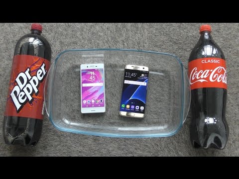 Sony Xperia X Performance vs Samsung Galaxy S7 Edge Coca Cola & Dr Pepper Freeze Test 6 Hours!