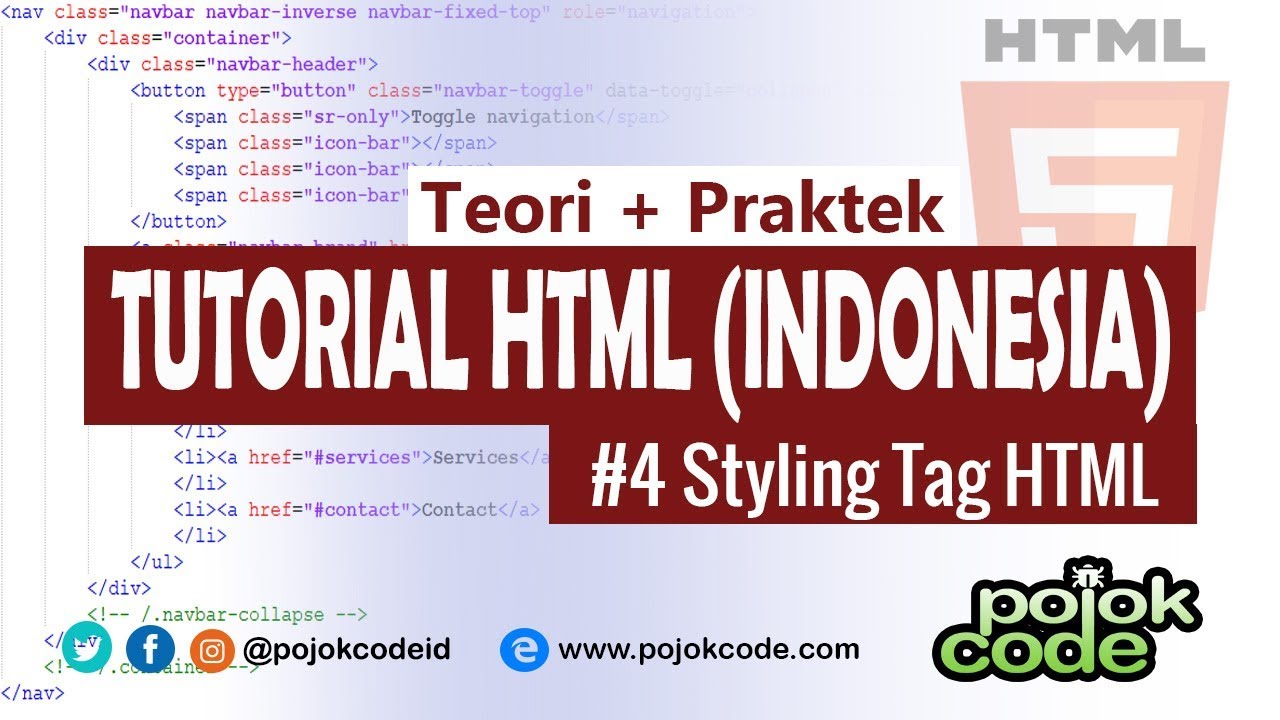 Tutorial HTML Bahasa Indonesia #4 styling pada tag HTML - YouTube