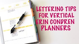Planner Lettering Tips | Erin Condren Vertical