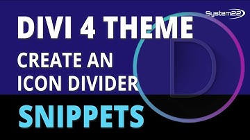 Divi 4 Create An Icon Divider 👈