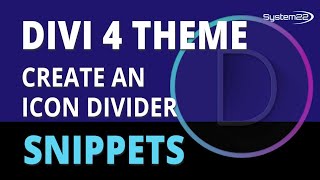 Divi 4 Create An Icon Divider 👈