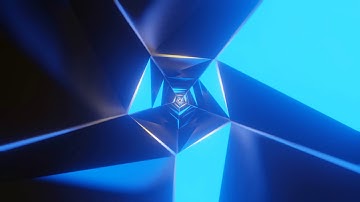 4K Tunnel Loop, Blue & Yellow Lighting - Free Motion Graphic, Stock Video