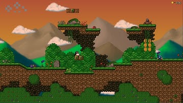 SuperTux: The Great Battle showcase - A sunset in the ancient mountains