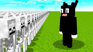 1000 SKELETONS vs CARTOON CAT! (Minecraft Mob Battle)