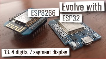 ESP32 & ESP8266 - 4 digits, 7 segment display