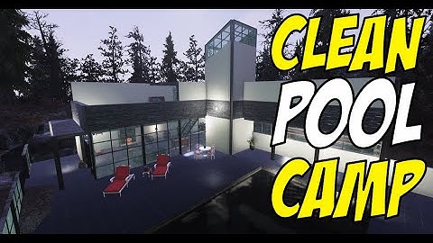 Clean Modern House With A Pool - Fallout 76 CAMP Tour