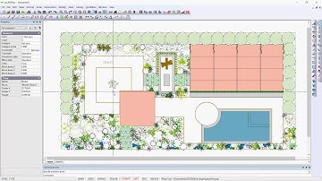 Sizing planting symbols in landscape design drawings
