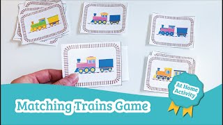 Matching Trains Game | Daycare Activities screenshot 1