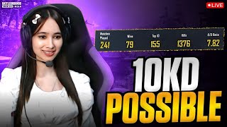 LIVE 50 KILLS EVERY MATCH😱💥CONQUEROR TOP 100🔥BGMI LIVE |#bgmilive #girlgamer #pubgmobile💥