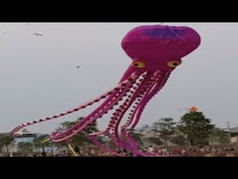 Video Thả diều bạch tuộc khổng lồ bay lên | Big octopus kite - youtube